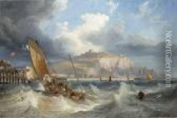 Shipping Off Dover Oil Painting - John Wilson Carmichael