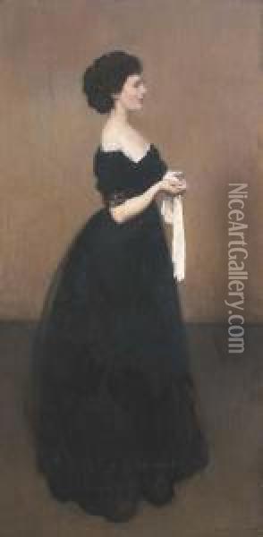 Miss Alison Preston Oil Painting - George Lambert