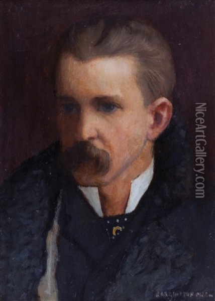 Self Portrait Oil Painting - Harrington Mann