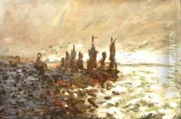 Shore Oil Painting - Kimon Loghi