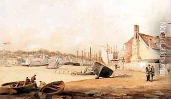 The Quay at Ipswich Oil Painting - William Sawrey Gilpin