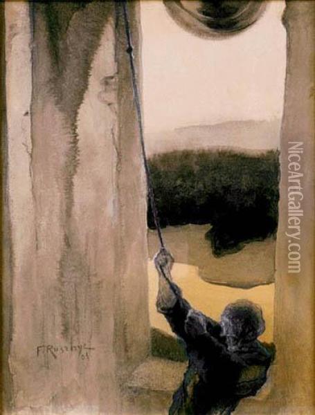 Dzwon Oil Painting - Ferdynand Ruszczyc