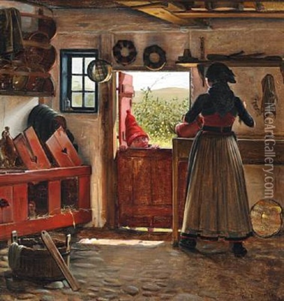 Et Bryggers Oil Painting - Carl Heinrich Bloch