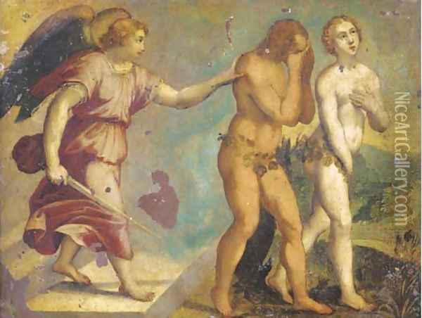 The Expulsion of Adam and Eve Oil Painting - Hans Rottenhammer