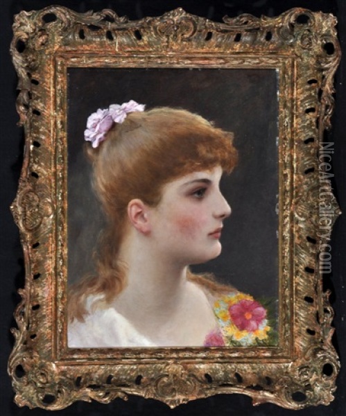 Portrait Of Louise Oil Painting - Alfred Seifert