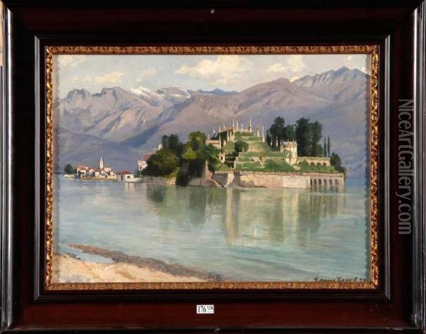 Paysage Montagneux Au Lac Oil Painting - Edmund Friedrich Kanoldt