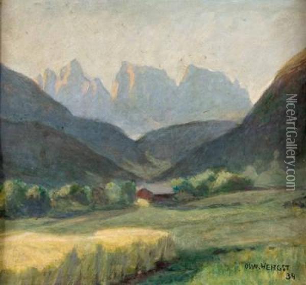 Blick Auf Kalkhugel Oil Painting - Oswald H. Hengst