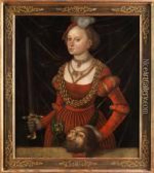 Judith Mit Dem Haupt Desholofernes Oil Painting - Lucas The Elder Cranach