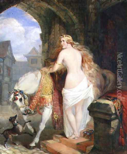 Lady Godiva, 1850 Oil Painting - Marshall Claxton