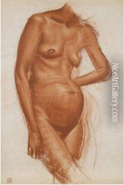 Three Drawings Of Nudes Oil Painting - Aleksandr Evgen'evich Iakovlev