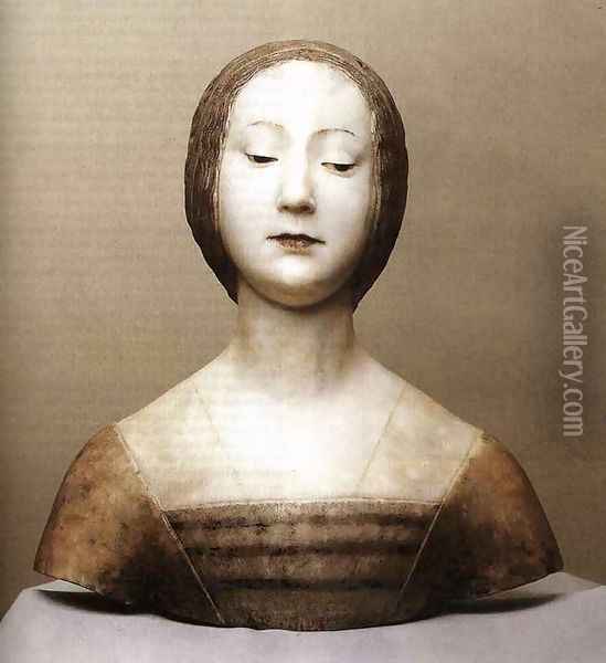 Bust Of A Lady Oil Painting - Francesco Laurana