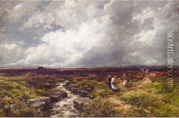 Gathering Peat Oil Painting - Edmund Morison Wimperis