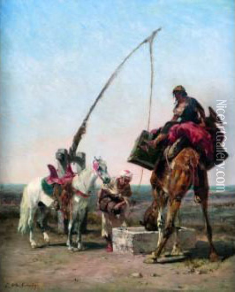 Le Puits Oil Painting - Georges Washington