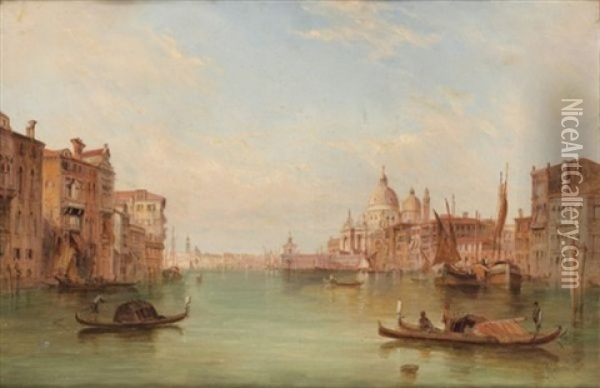 Le Grand Canal A Venise Oil Painting - Alfred Pollentine