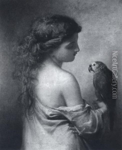 Princess And The Parrot Oil Painting - James Edward Freeman