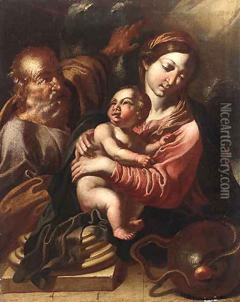 The Holy Family Oil Painting - Italian School