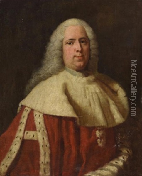 Portrait D'un Magistrat Oil Painting - Jean-Baptiste van Loo