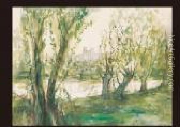 Vuede Bourges Oil Painting - Pierre Laprade