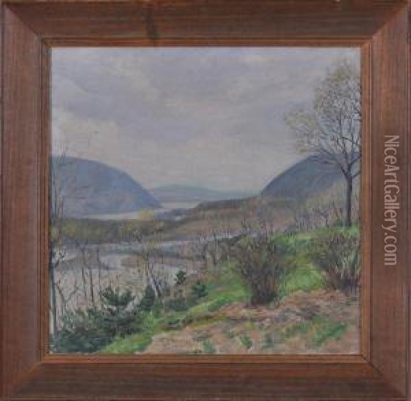 Landscape With River Oil Painting - Louis Mayer