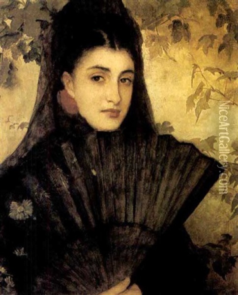 A Spanish Beauty Oil Painting - Louise Jopling