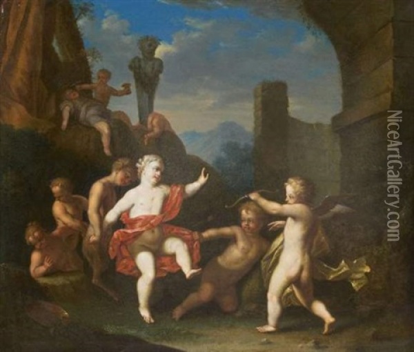 La Danse De L'amour Oil Painting - Matthaeus (Arent) Terwesten