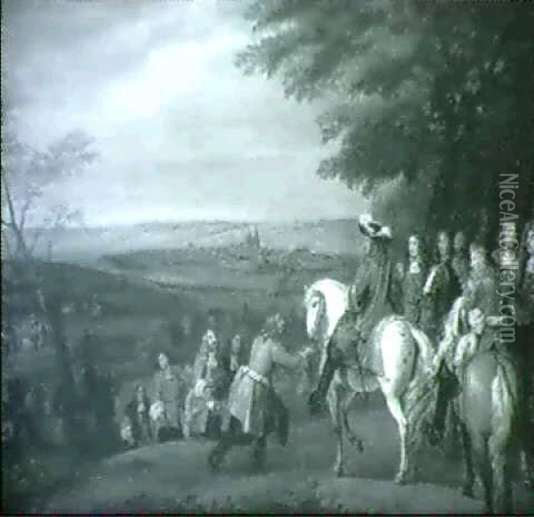 Le Siege De Dole Le 14 Fevrier 1668 Oil Painting - Adam Frans van der Meulen