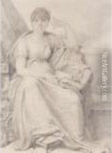 Portrait Of Mrs Woodforde And Her Son Oil Painting - Richard Cosway