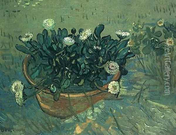 Bowl With Daisies Oil Painting - Vincent Van Gogh