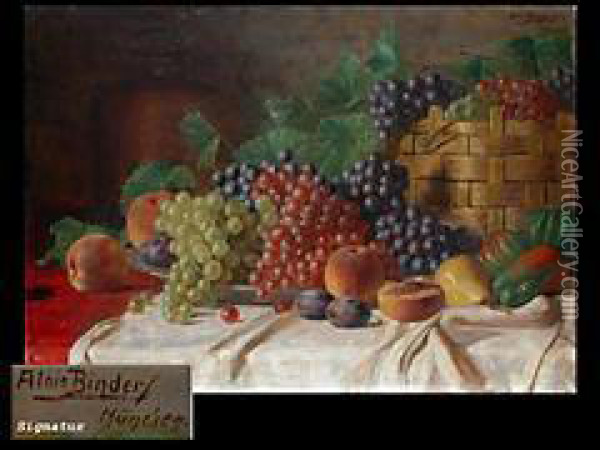 Fruchtestilleben Oil Painting - Alois Binder