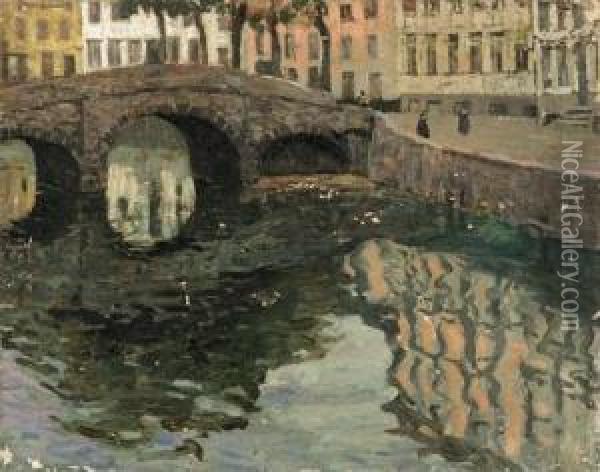 Bruges Oil Painting - Walter Elmer Schofield