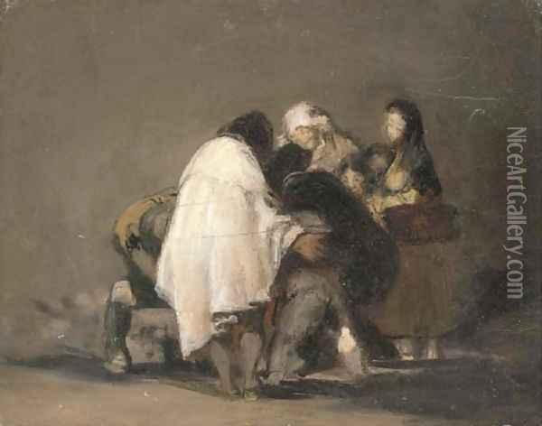A figure group Oil Painting - Francisco De Goya y Lucientes