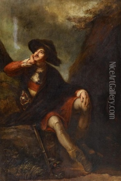 Sinnender Musketier Oil Painting -  Rembrandt van Rijn