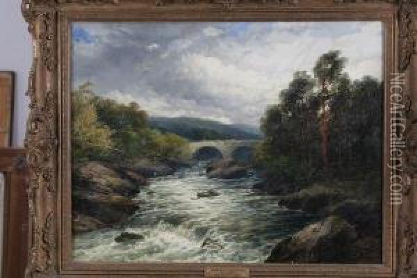 Cascade A Invermoriston Oil Painting - John Brandon Smith