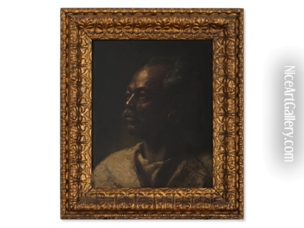Portrait Of A Sudanese Oil Painting - Wilhelm (Karl) Gentz