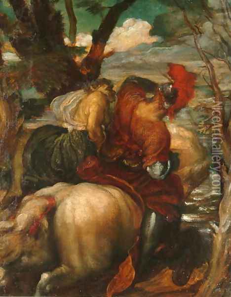 Odoric (1286-1331) and the Witch Oil Painting - George Frederick Watts