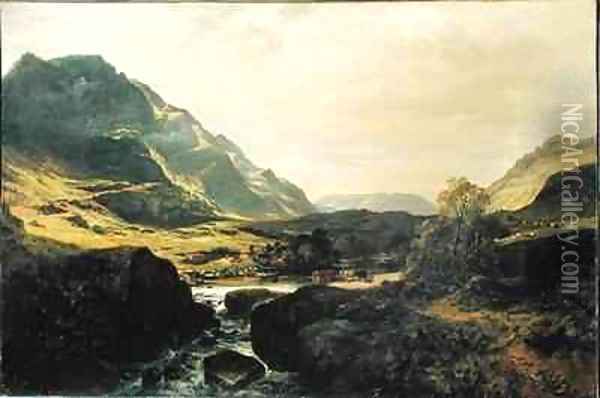 In Glen Massan Oil Painting - Samuel Bough