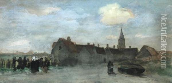 View Of Scheveningen Oil Painting - Jan Hendrik Weissenbruch