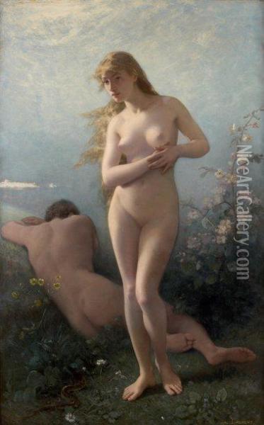 Le Peche Originel Oil Painting - Albert F. Laurens
