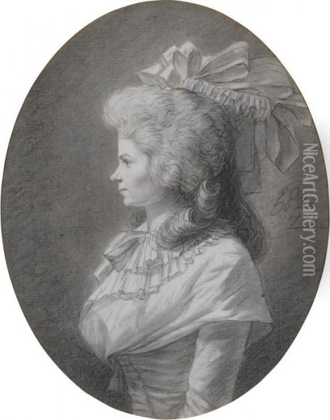 Portrait Of A Lady, In Profile Oil Painting - Henri Pierre Danloux