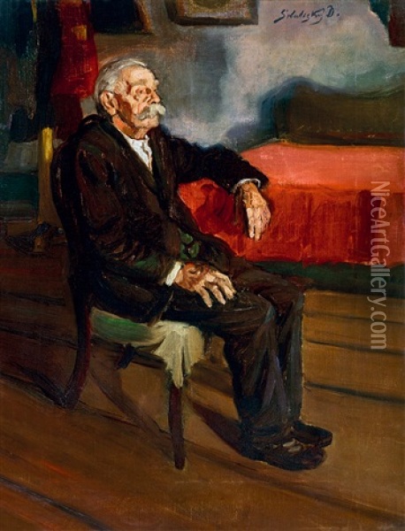 Grandfather Oil Painting - Dominik Skuteczki