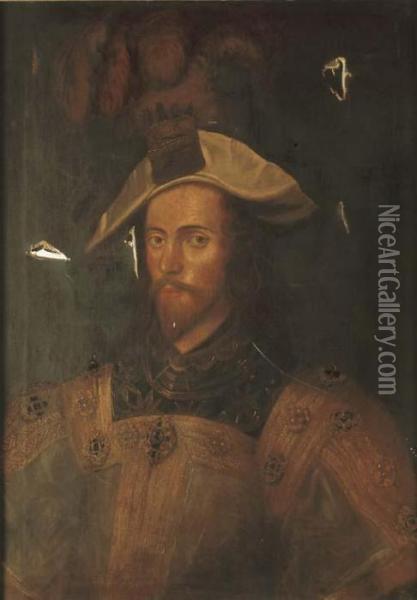 Portrait Of George Clifford Oil Painting - Nicholas Hilliard