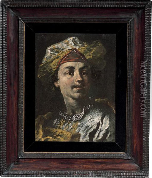 Testa Di Giovinetto Con Turbante Oil Painting - Jacopo Paolo Di Marieschi