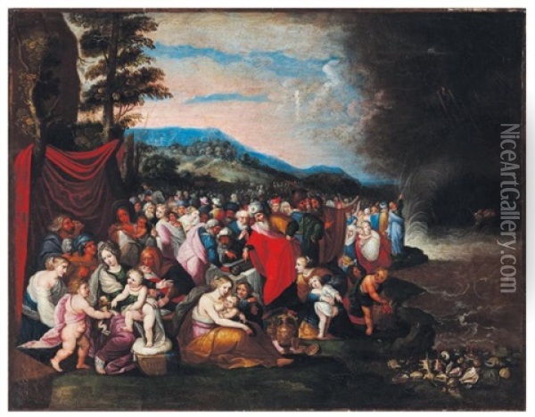 Le Peuple De Moise Apres Le Passage De La Mer Rouge Oil Painting - Frans Francken III