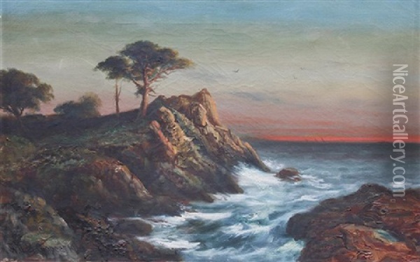 View Of Monterey Bay Oil Painting - Astley David Middleton Cooper
