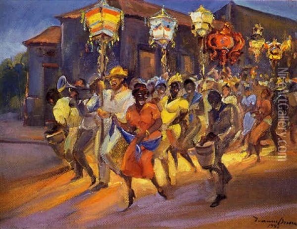Mardi Gras 1936 Oil Painting - Francis Luis Mora