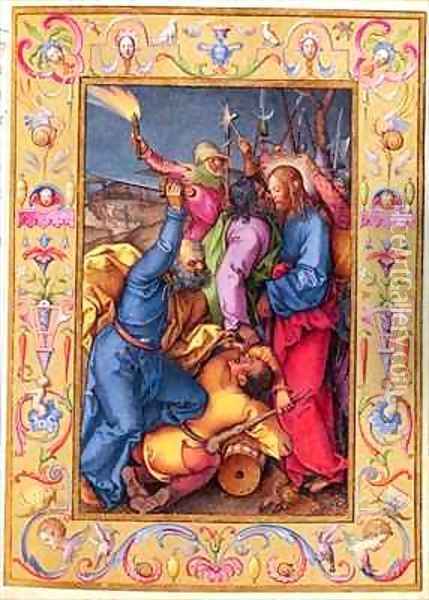 Ms 39 1601 The Kiss of Judas from Passio Domini Nostri Jesu Christi Secundum Joannem Oil Painting - Durer or Duerer, Albrecht