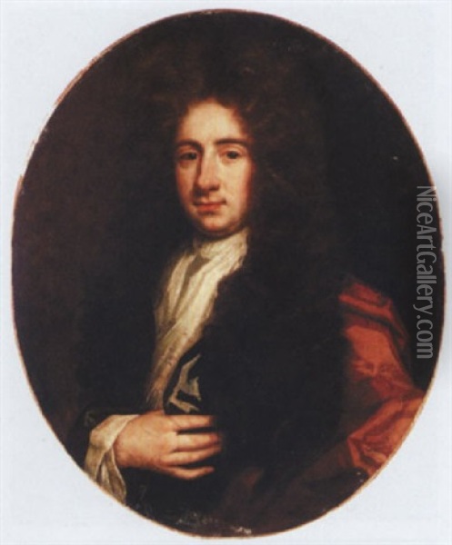 Portrait Of A Gentleman Oil Painting - John Baptist Closterman