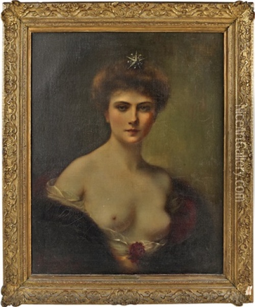 The Blonde Beauty Oil Painting - Henri Rondel