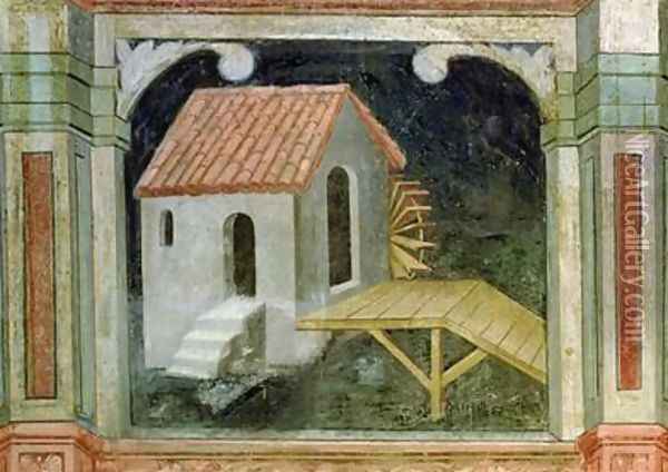 Watermill from The Working World cycle after Giotto 1450 Oil Painting - Nicolo & Stefano da Ferrara Miretto