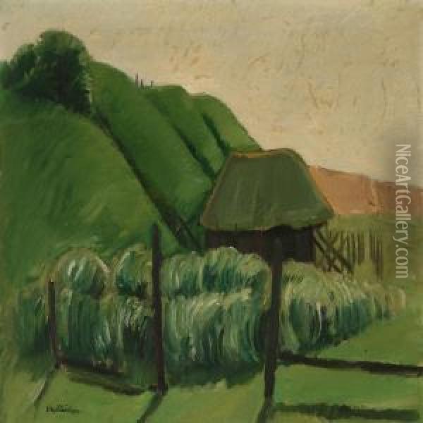 Summer Landscape With A Hut Oil Painting - Ernst Zeuthen